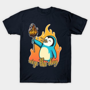 Seize The Day | Funny Penguin Quote | Carpe Diem T-Shirt